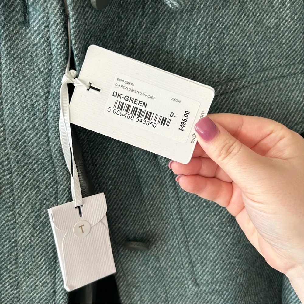NWT Ted Baker Emerii Oversized Belted Shacket - Picture 8 of 9